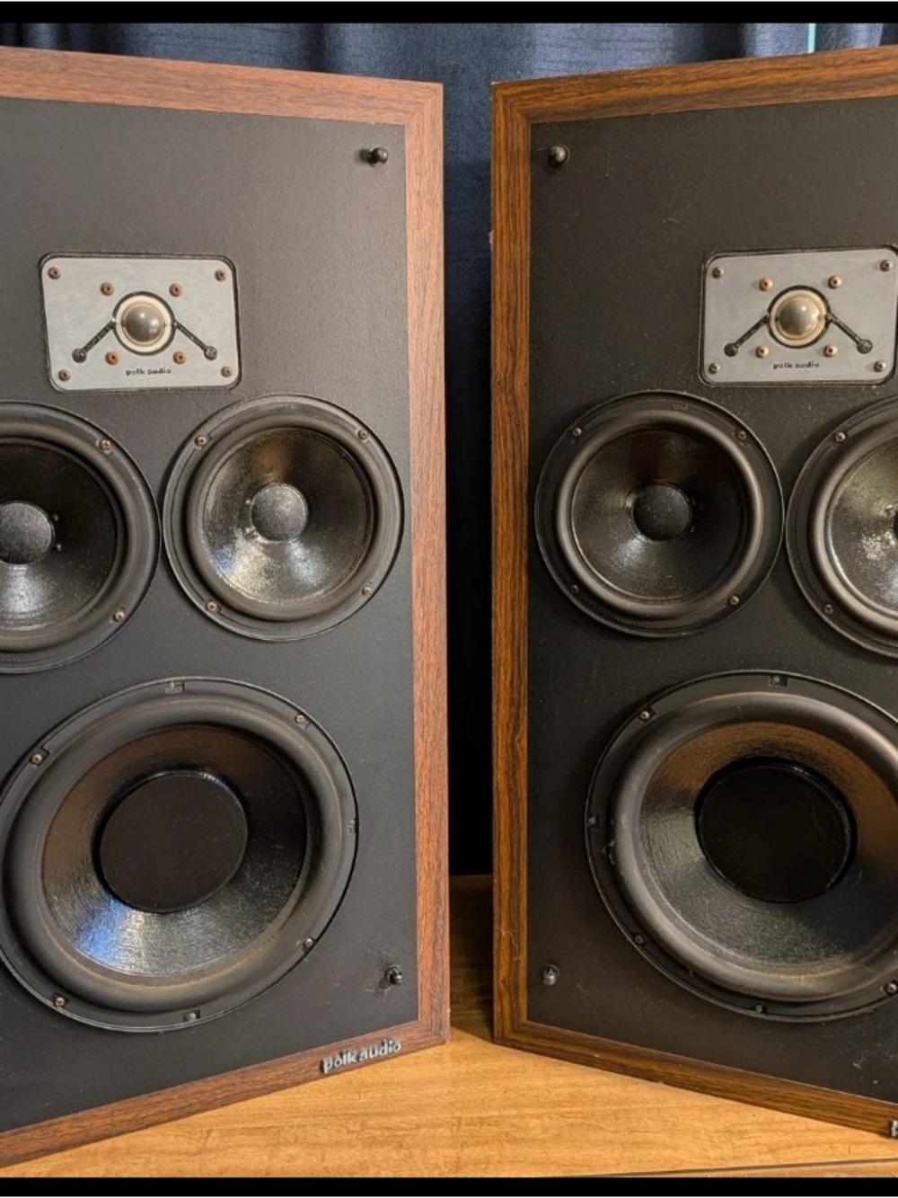 Polk Monitor 10a Speakers With Peerless Tweeters Vintage